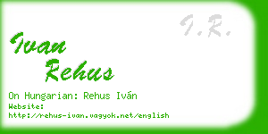 ivan rehus business card